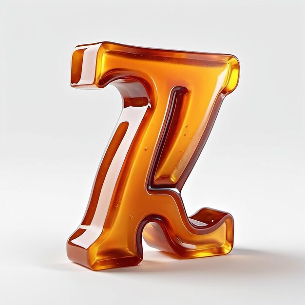 Photo letter k gummy 3d caramel