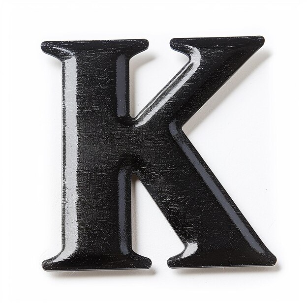 Letter K isolated on white background