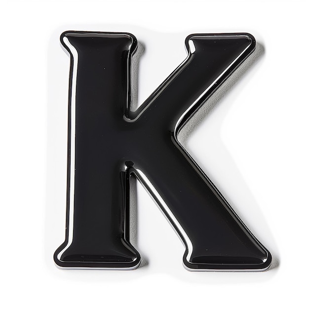 Letter K isolated on white background