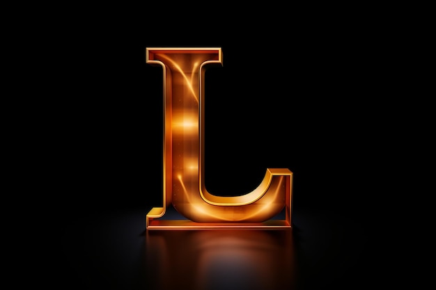 Photo letter l logo 3d