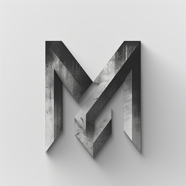 a letter m is shown with the letter m on it