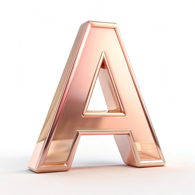 Photo letter a made from 3d multicolor transparent glass 3d neon style glass made letter a