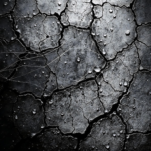 a letter in a metal surface with water drops on it