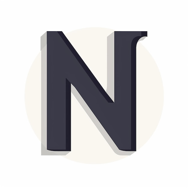 a letter n is shown with a white background