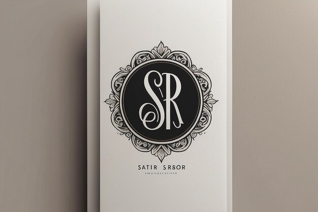 Photo letter sra or srr monogram logo template with business card design