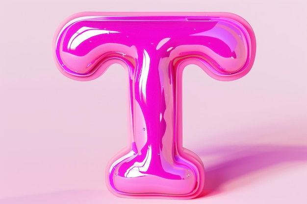 The letter T is dripping with paint creating a unique and artistic effect