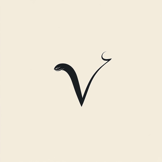 Photo letter v logo idea decoration design