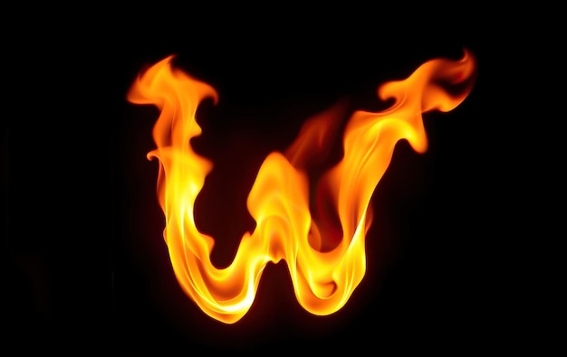 Photo letter w in fire flames on black background hot alphabet fiery letters burning text design elements