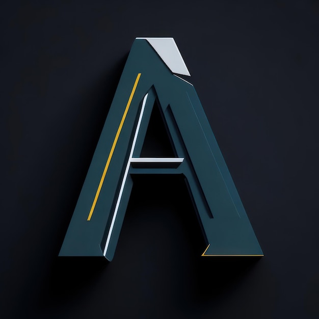 A letter a with a yellow line on the bottom.