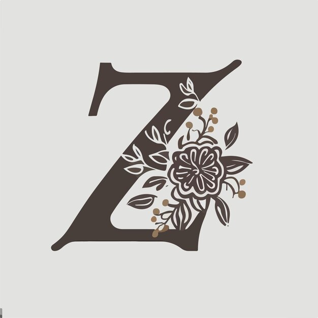 a letter z is painted on a gray background.