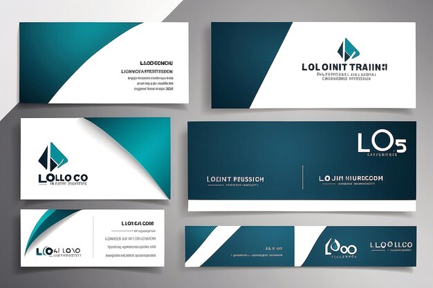 Letters L O L O joint logo icon with business card vector template