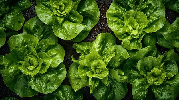 Lettuce is a plant that is grown in a tray.