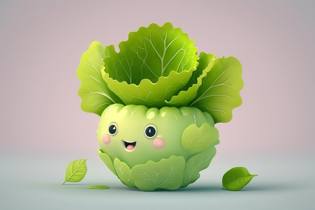 Lettuce kawaii vegetable