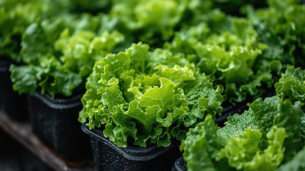 lettuce in a row with other vegetables