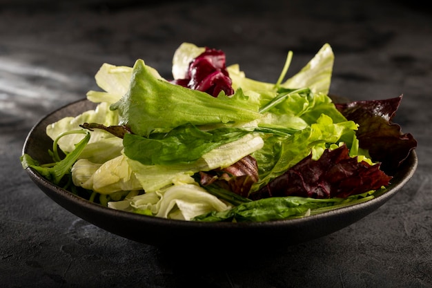 Lettuce salad mix in bowl