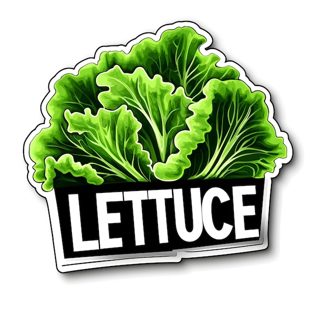 Photo lettuce shaped word lettuce minimalist