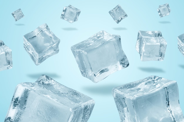 Levitating ice cubes