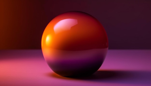 Levitating sphere with abstract reflections and glow generated by AI