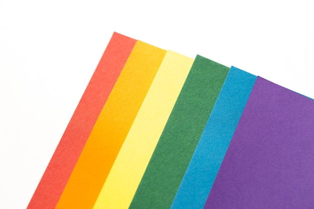 Lgbt flag colors paper background Pride community Rainbow colors