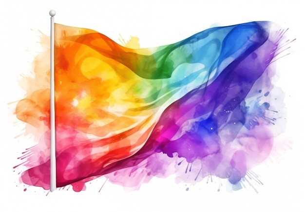 LGBT pride flag with rainbow colors