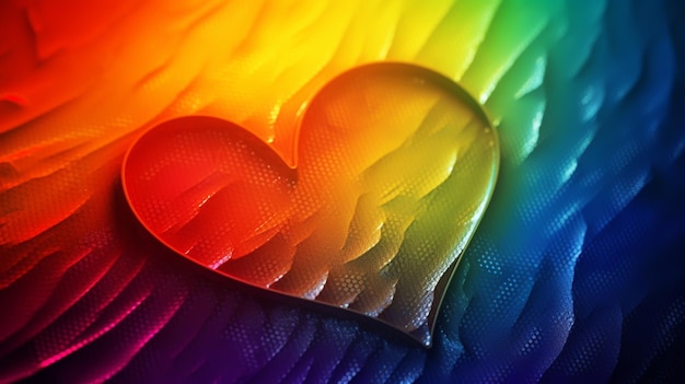 LGBT pride month concept illustration rainbow heart and homosexual rainbow love