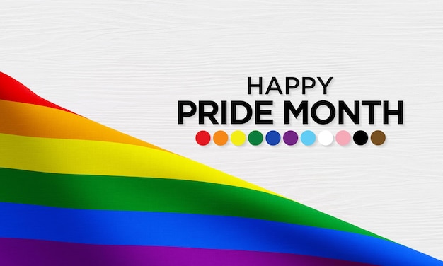 LGBTQ Pride month is observed every year in June 3D Rendering