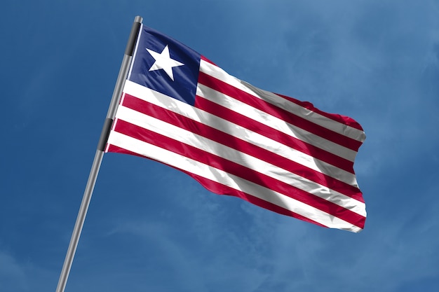 Liberia Flag waving