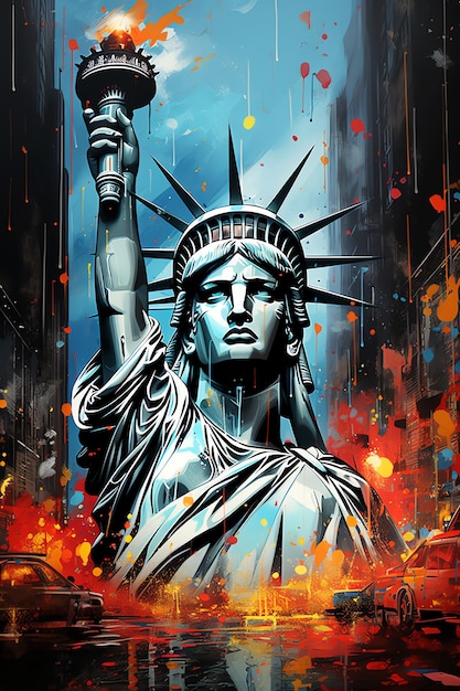 liberty painting AI generated image