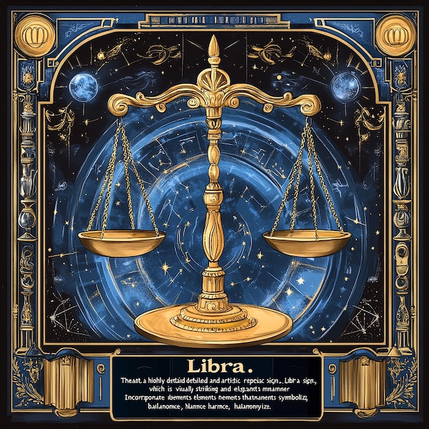 Photo libra zodiac illustration