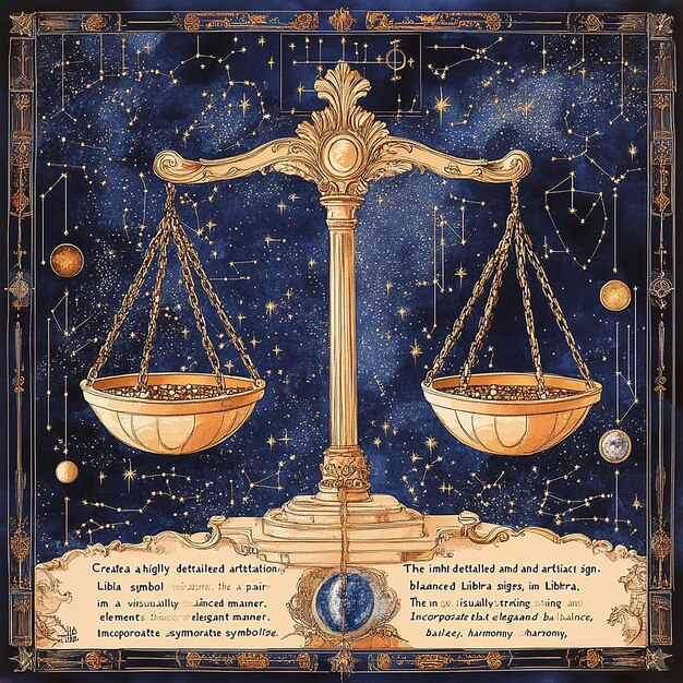 Photo libra zodiac illustration