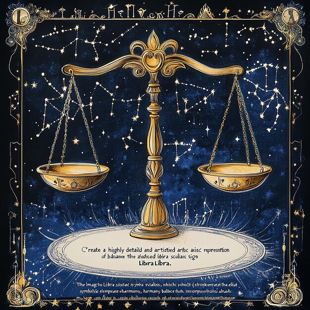 Photo libra zodiac illustration