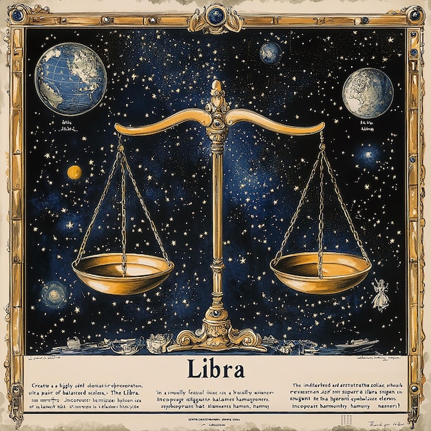 Photo libra zodiac illustration