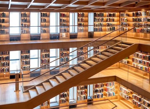 Library interior background