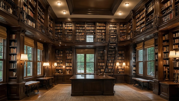 the library is full of books and the library is open to the public