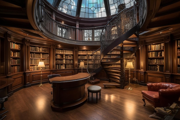 The library at the mansion of the week