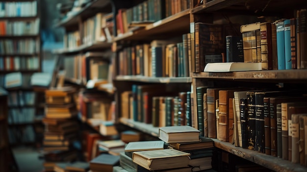 a library with a lot of books on the shelves