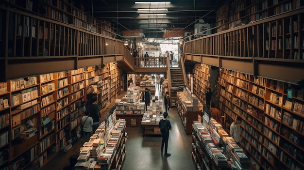 A library with many books on the shelves