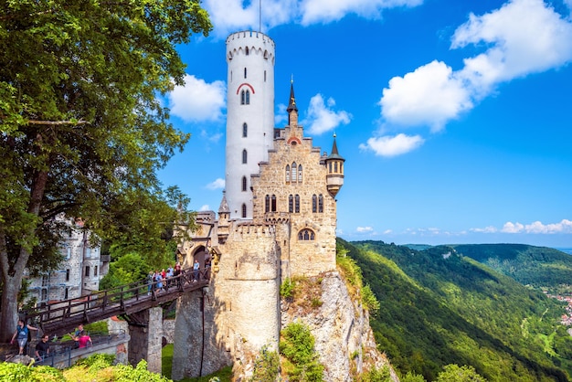 Lichtenstein Castle in summer This beautiful castle is a landmark of BadenWurttemberg