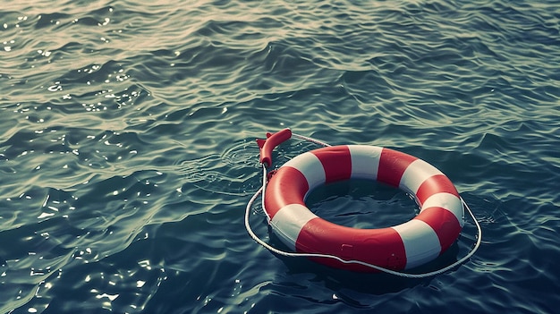 life buoy on the sea