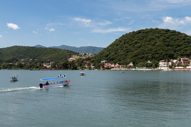 Life in mexico landscape with lake