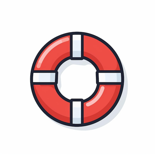 Lifebuoy Icon Safety and Rescue art logo illustration