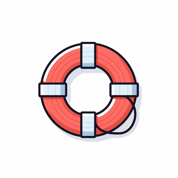 Lifebuoy Icon Safety and Rescue art logo illustration