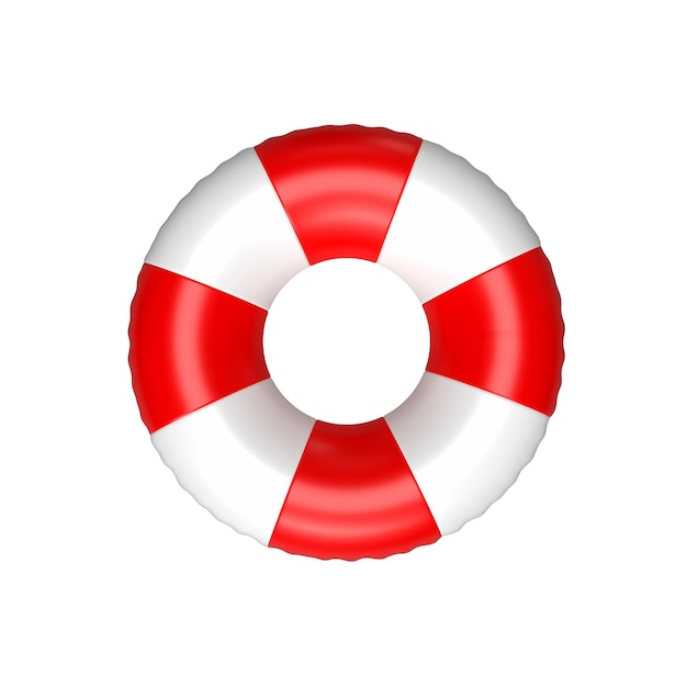 Lifebuoy on a white background 3D render