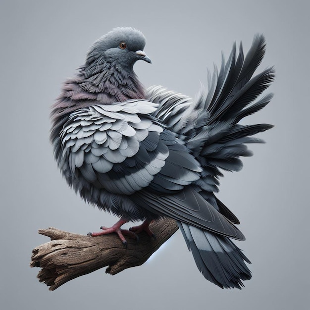 a lifelike image of a pigeon