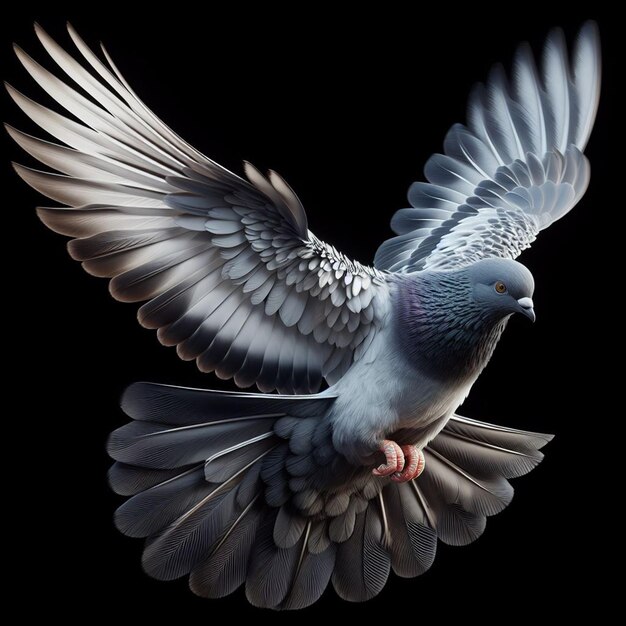 a lifelike image of a pigeon