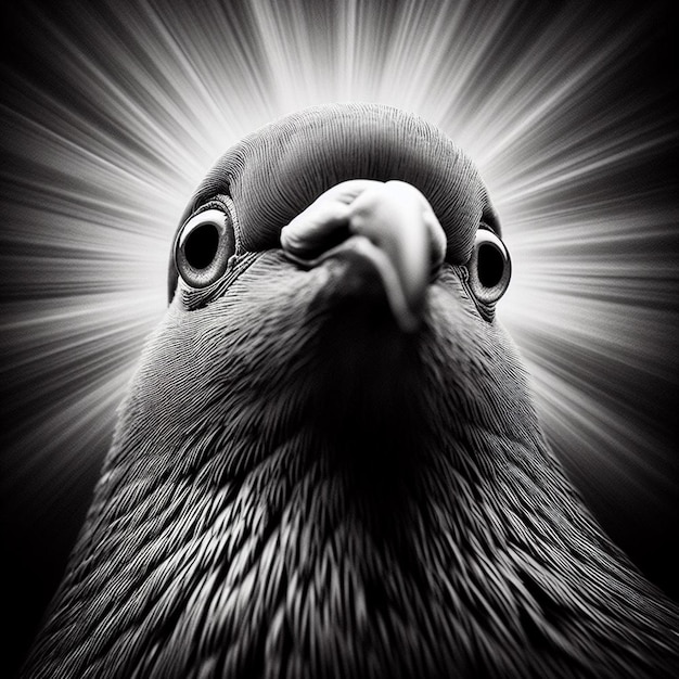 a lifelike image of a pigeon