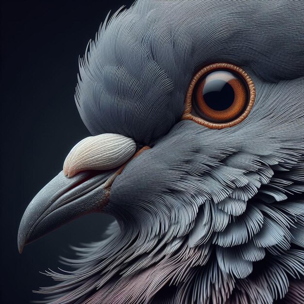 a lifelike image of a pigeon