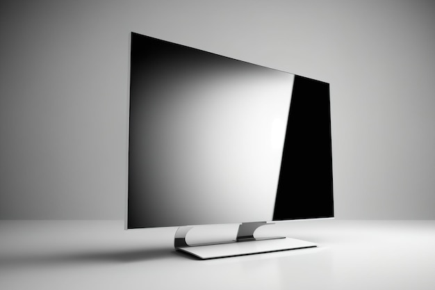 A lifelike image on television contemporary attractive LCD panel with led technology Display mockup for a big computer monitor There is no television template a component in graphic design