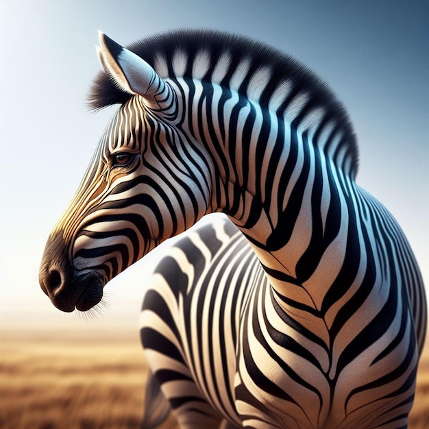 a lifelike zebra in its natural habitat