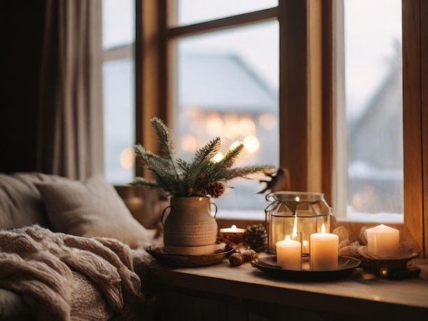 Lifestyle photography Cozy winter morning at home